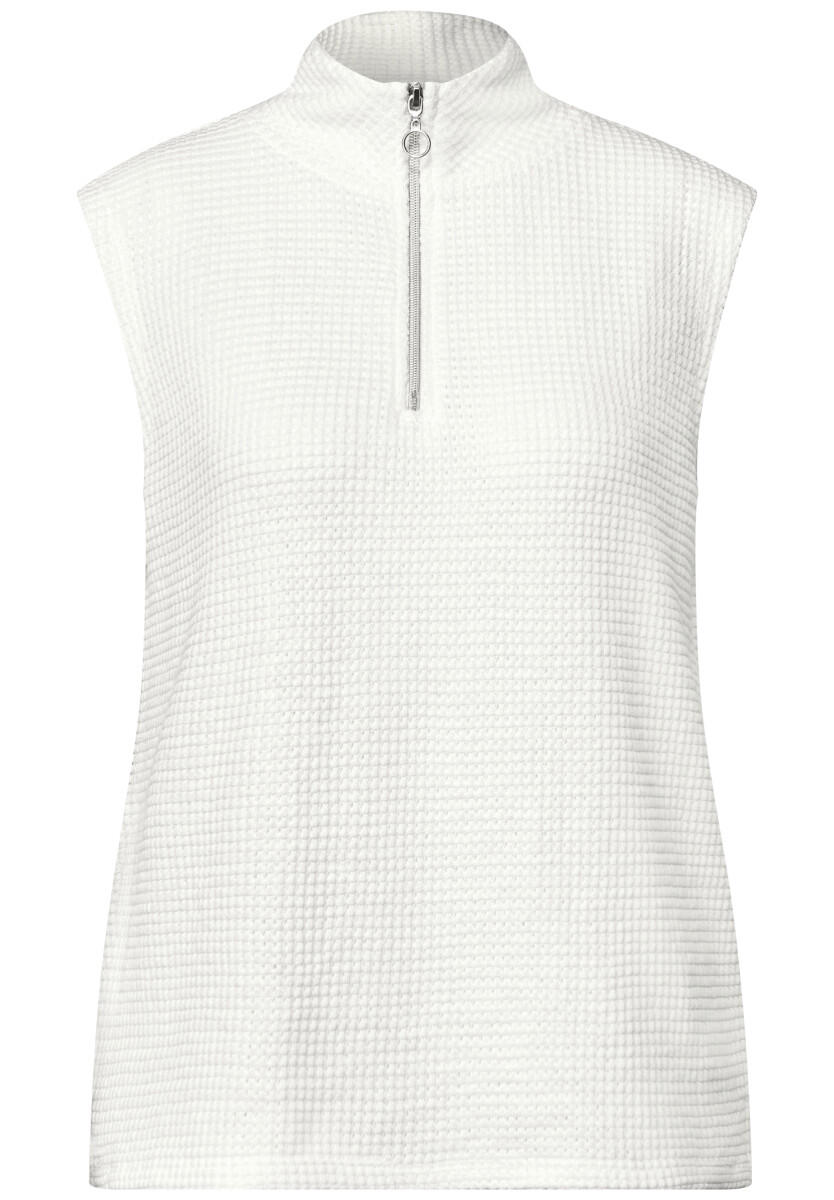 Street One - Turtleneck Shirt mit Zipper weiß - Gr. - 40 von Street One