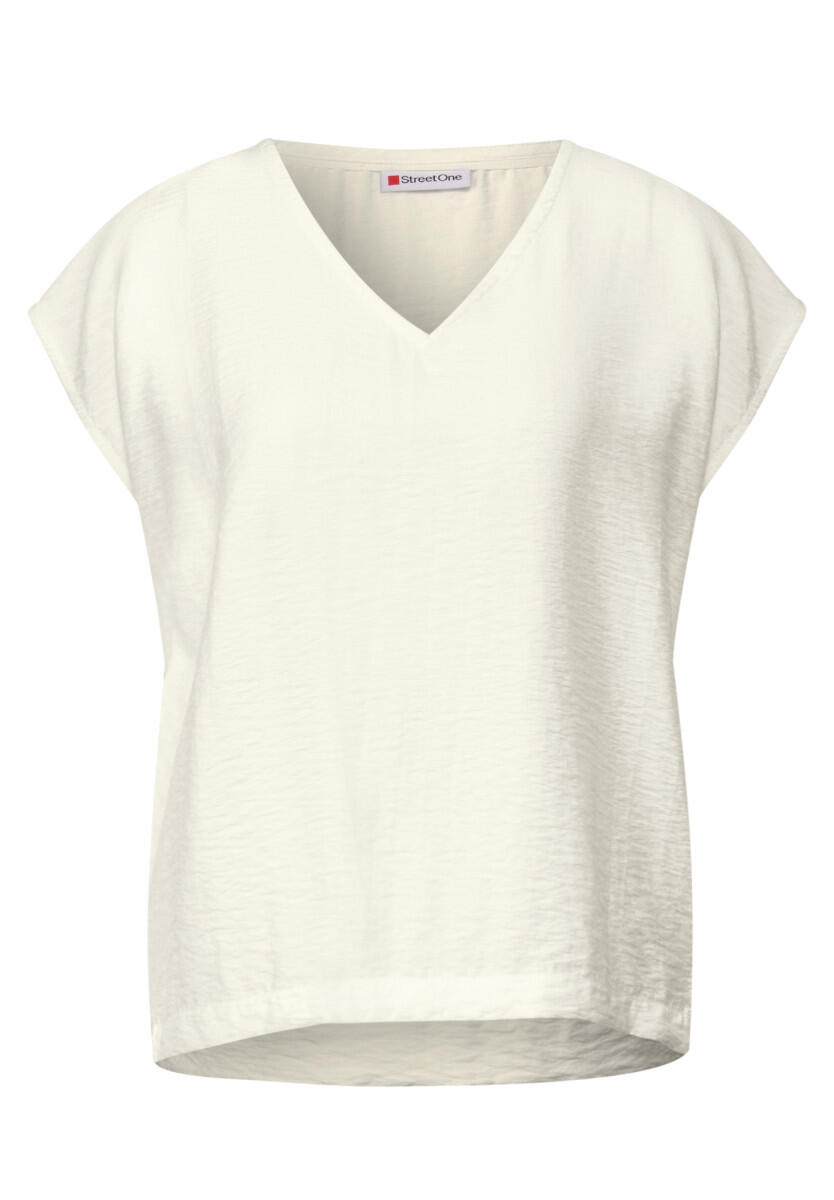 Street One - V-Neck Blusenshirt weiß - Gr. - 36 von Street One