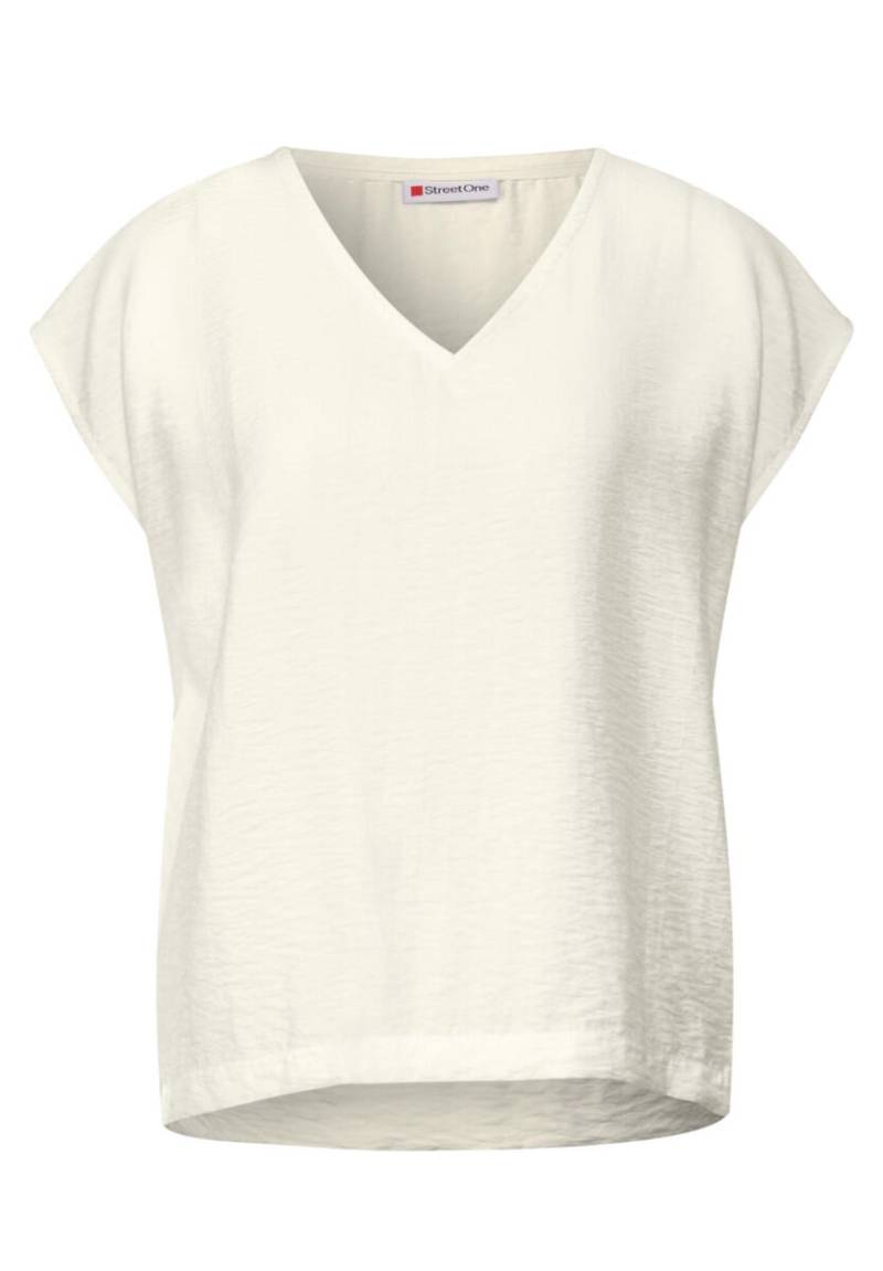 Street One - V-Neck Blusenshirt weiß - Gr. - 36 von Street One