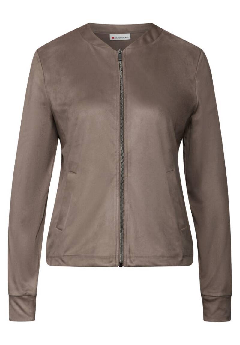 Street One - Veloursjacke mit Taschen braun - Gr. - 40 von Street One