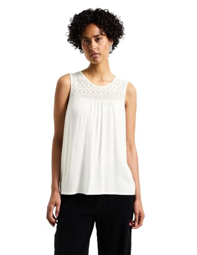 Street One Damen A323313 Top mit Ajourdetails, Off White, 40 von Street One
