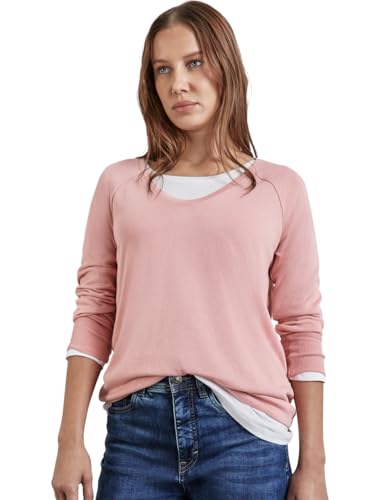 STREET ONE Damen A322229 Strick-Look Shirt, Petal Rose,36 STREET ONE Damen A322229 Strick-Look Shirt, Petal Rose,36 von Street One
