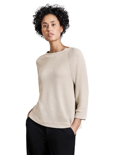 STREET ONE Damen A322779 Strick-Look Shirt, Smooth Sand Beige, 44 EU von STREET ONE
