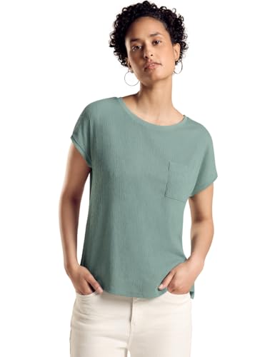 STREET ONE Damen A321765 Struktumix-T-Shirt, Seafoam Green, 38 STREET ONE Damen A321765 Struktumix-T-Shirt, Seafoam Green, 38 von Street One