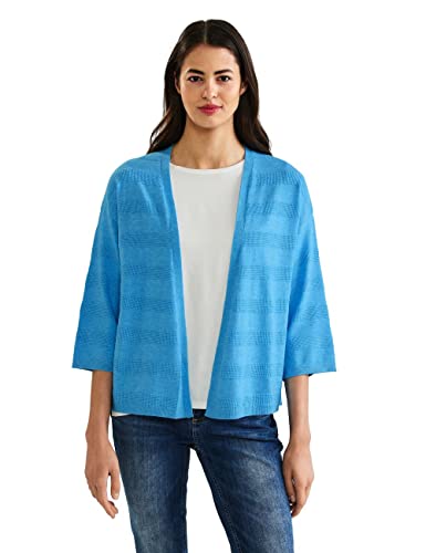 Street One Strukturcardigan Damen A253591 Splash Blue Melange 42 von Street One