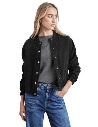 STREET ONE Damen A212375 Blouson mit Knopfleise,Grau,36 von Street One