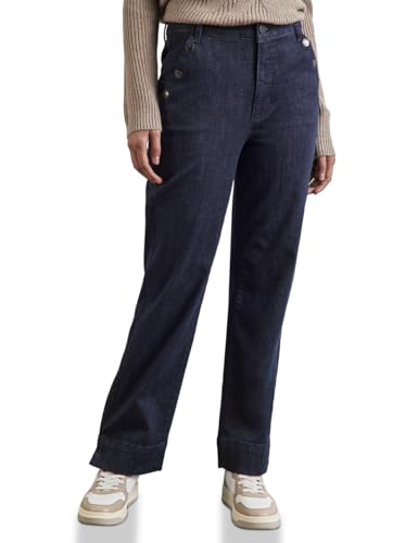 STREET ONE Damen A378417 Straight Leg Jeans,Blau,33 von Street One