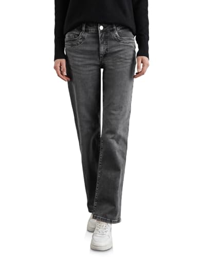 STREET ONE Damen A378404 Staright Leg Jeans,Grau,27 von STREET ONE