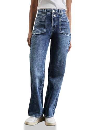 STREET ONE Damen A378403 Wide Leg Jeans,Blau,31 von Street One