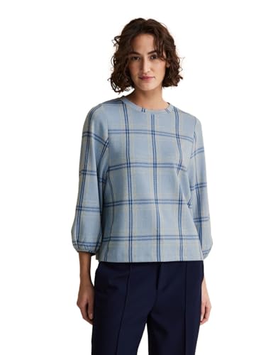 Street One Damen A320894 T-Shirt 3/4 Arm Kariert, Light Spring Blue Melange, 38 Street One Damen A320894 T-Shirt 3/4 Arm Kariert, Light Spring Blue Melange, 38 von Street One