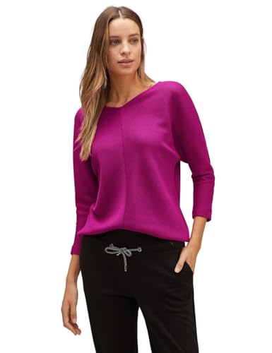 STREET ONE Damen A320804 T-Shirt mit 3/4-Ärmeln, Bright Cozy Pink, 38 von Street One