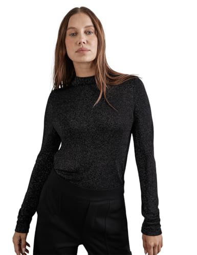 STREET ONE Damen A322230 Turtleneck Shirt, Schwarz,38 STREET ONE Damen A322230 Turtleneck Shirt, Schwarz,38 von Street One
