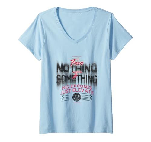 Damen Aus dem Nichts Wird etwas — Urbanes Streetwear-Statement T-Shirt mit V-Ausschnitt von Street Style Collective