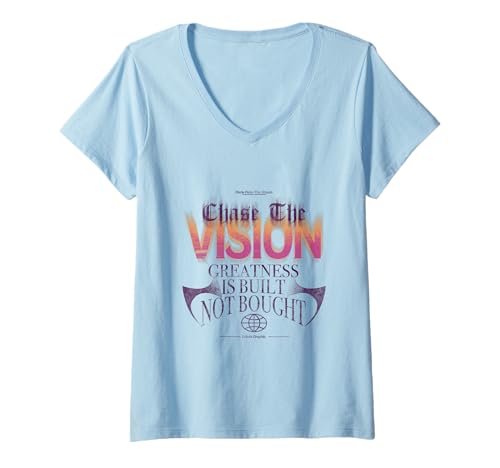 Damen Chase The Vision — Statement zur urbanen Streetwear T-Shirt mit V-Ausschnitt von Street Style Collective