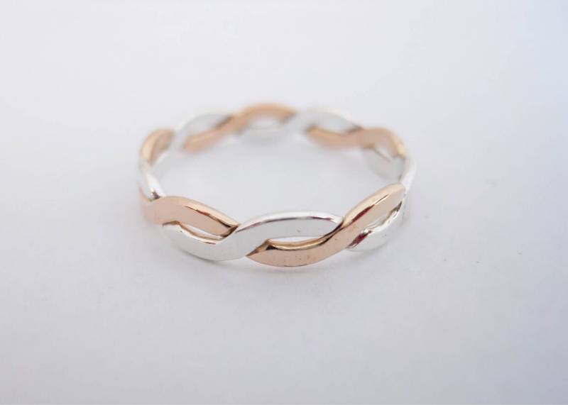 14K Gold Fill Und Sterling Silber Mixed Flat Twist von StreetBauble