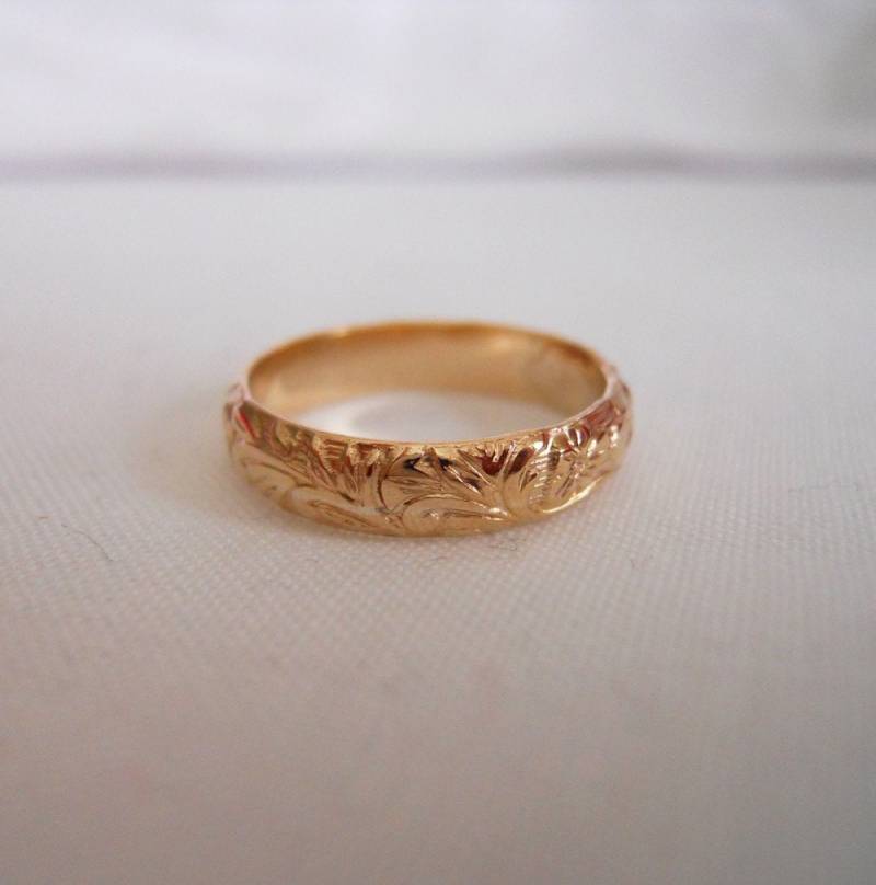 4 Mm Musterband Ring 14K Gold Fill von StreetBauble