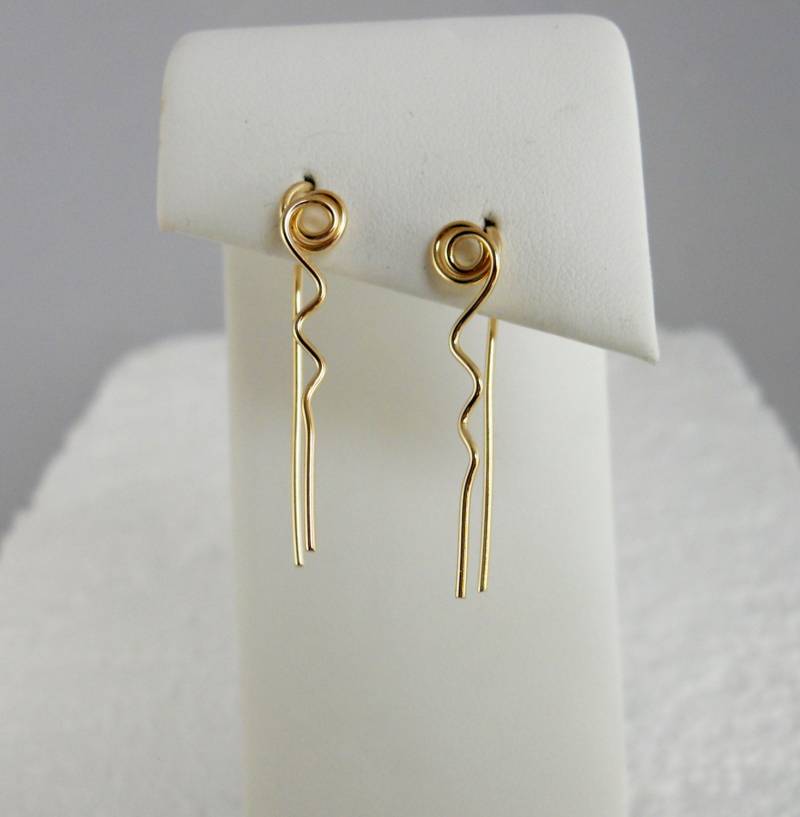 Amöben Ohrringe 14K Gold Fill von StreetBauble