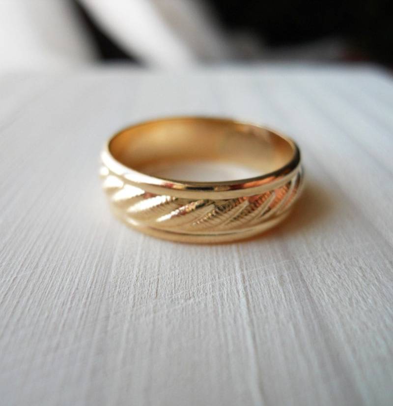 Musterband Ring 5 Mm Breit Aus 14K Gold Filled von StreetBauble