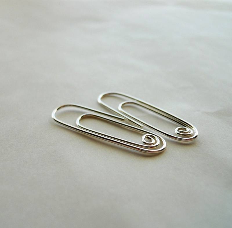 Paper Clip Ohrringe 925 Sterling Silber von StreetBauble
