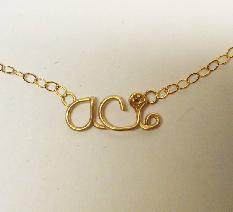 Personalisierte Name Initial Logo Halskette Anhänger Custom von StreetBauble