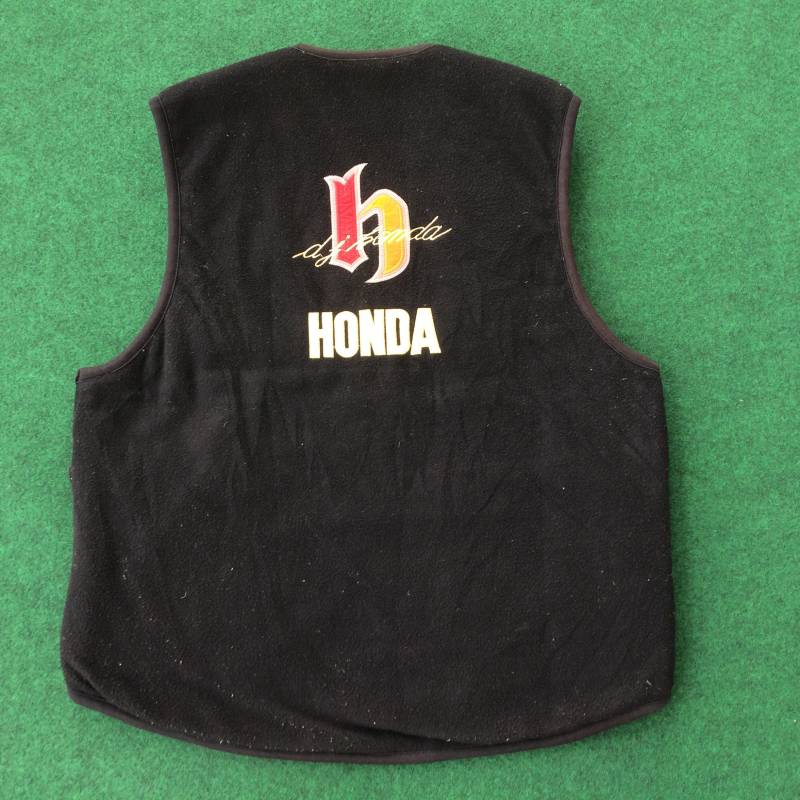 Jahrgang Dj Honda Schwarz Baseball Team Weste Reißverschluss Pullover von StreetVintage77