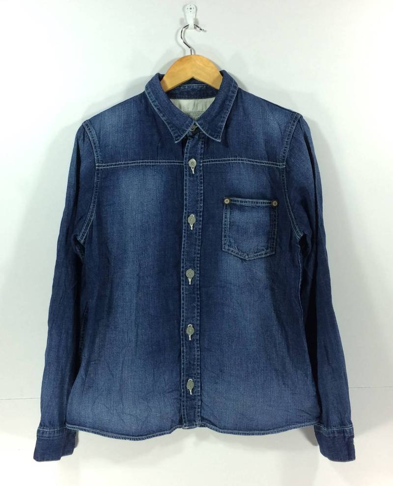 Seltene Journal Standard Denim Lange Ärmel Vintage Jacke Tragen Arbeitshemd von StreetVintage77
