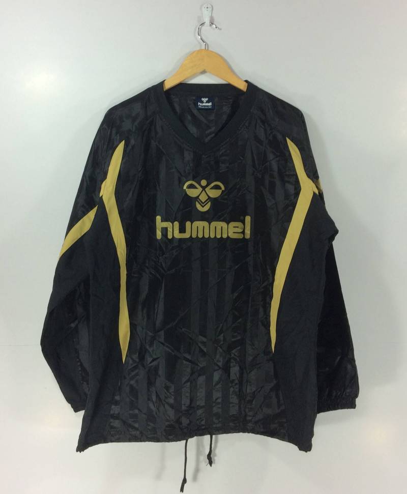 Vintage 90Er Jahre Hummel Black Windjacke Großes Logo Spellout Hip Hop Streetwear von StreetVintage77