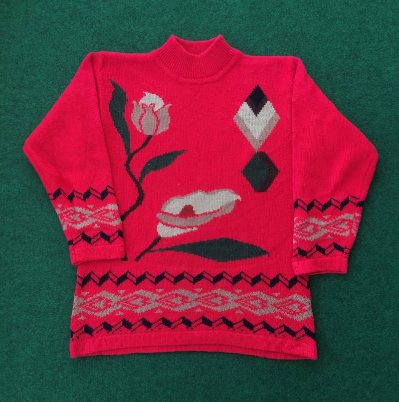 Vintage Blumenpullover Streetwear 90Er Jahre Damen Sweatshirt von StreetVintage77