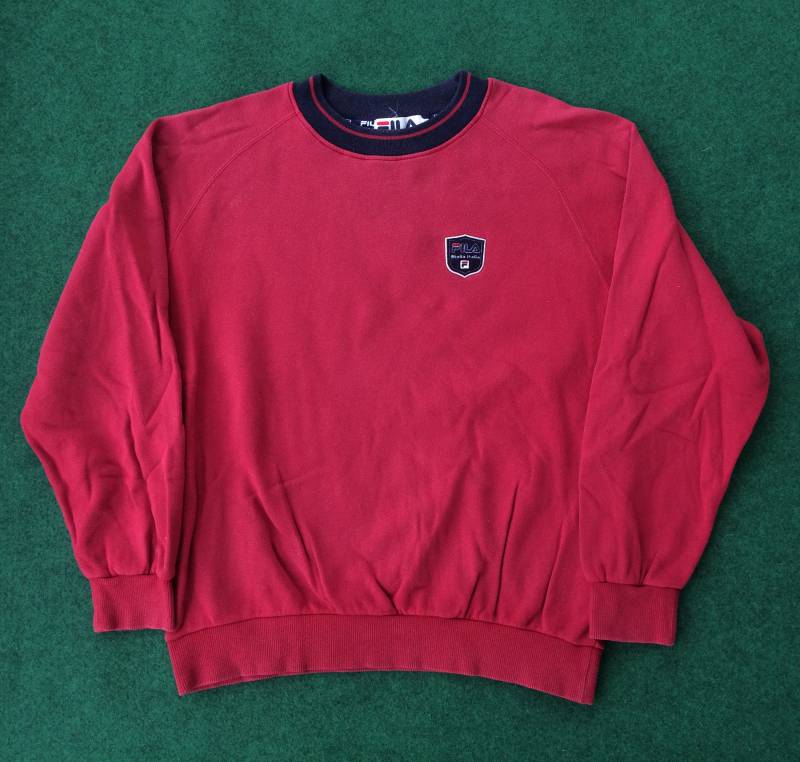 Vintage Fila Small Logo Spellout Streetwear Damen 90Er Hip Hop Style Sweatshirt von StreetVintage77