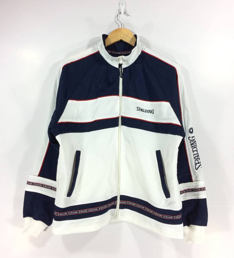 Vintage Spalding Zip Up Big Logo Pullover Hip Hop Jacken High Fashion Streetwear Mods Indie 90Er Style von StreetVintage77