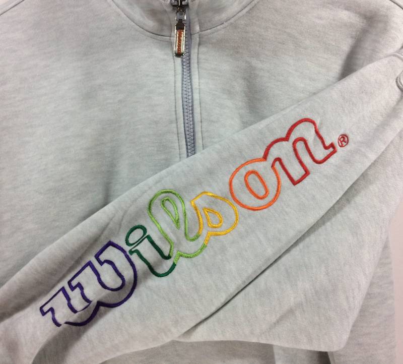 Vintage Wilson Streetwear 90Er Hip Hop Style M Grau Sweatshirt von StreetVintage77