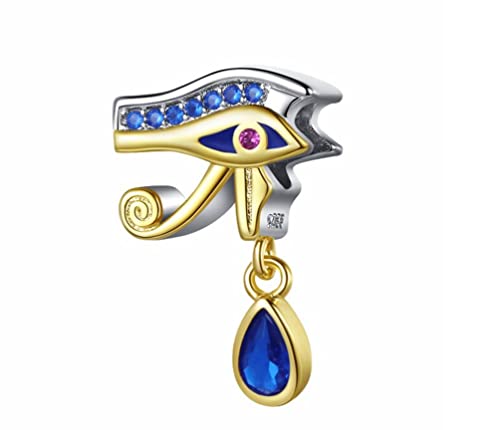 Streetculture Charm für Bettelarmband Kette Anhänger Ägypthen Pharao Auge Träne Mumie Grab Götter Gott Schmuck Dekoration Zubehör 925 Silber Geschenk Sterlingsilber S925 (Ägypten Pharao) von Streetculture