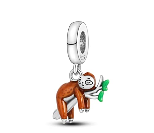 Charm für Bettelarmband Kette Anhänger Schmuck Dekoration Zubehör 925 Silber Geschenk Sterlingsilber S925 (Faultier) von Streetculture