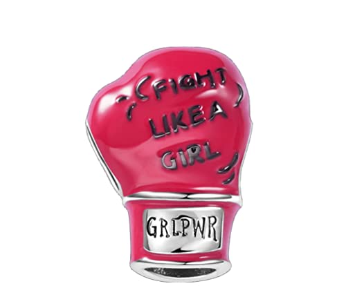 Gnoce Girlpower GRLPWR Boxhandschuh Bettelarmband Kette Anhänger Schmuck Dekoration Zubehör 925 Silber Geschenk Sterlingsilber von Streetculture
