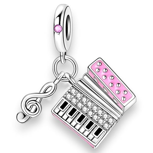 Streetculture Akkordeon Musikintrument Harmonika Ziehharmonika Quetsche Accordion Musik - Charm 925 Silber Bettelarmband Anhänger Zubehör Geschenk Sterlingsilber von Streetculture