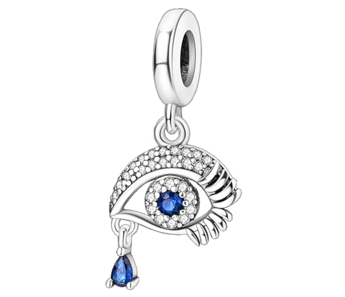 Streetculture Blaues Auge Neid Eifer Böser Blick Nazar-Amulett - Bettelarmband Anhänger Schmuck Dekoration Zubehör Geschenk Sterlingsilber 925 von Streetculture