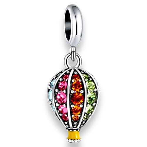 Streetculture Flugzeug Flugreise Heißluftballon Sonne Urlaub Reise Luftfahrt - Bettelarmband Anhänger Schmuck Dekoration Zubehör Geschenk Sterlingsilber 925 von Streetculture