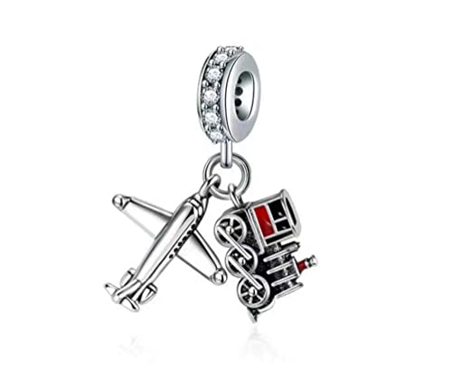 Streetculture Flugzeug Zug Eisenbahn Reise Urlaub Luftfahrt - Charm 925 Silber Bettelarmband Anhänger Schmuck Geschenk Sterlingsilber Streetculture Flugzeug Zug Eisenbahn Reise Urlaub Luftfahrt - Charm 925 Silber Bettelarmband Anhänger Schmuck Geschenk Sterlingsilber von Streetculture