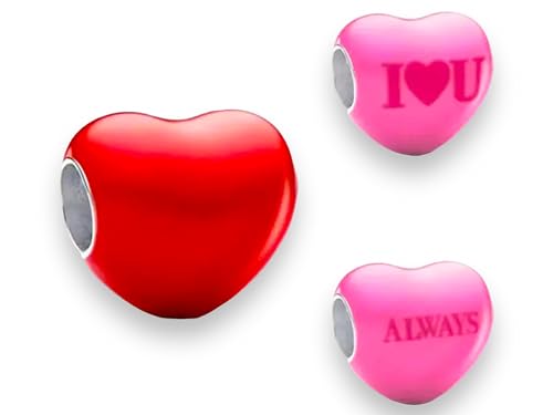 Streetculture Herz wechselt die Farbe auf Temperatur und Text erscheint Liebe Partnerschaft Familie Freunde - Charm 925 Silber Bettelarmband Anhänger Zubehör von Streetculture