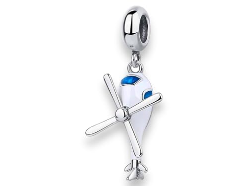 Streetculture Hubschrauber Flugzeug Helikopter Luftfahrt - Charm 925 Silber Bettelarmband Anhänger Zubehör von Streetculture