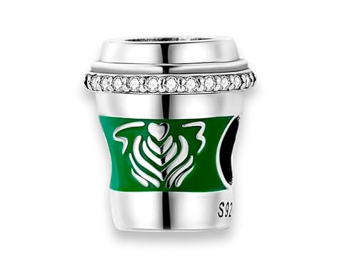 Streetculture Ich liebe Kaffee Cafe Becher Tasse Cup - Bettelarmband Anhänger Schmuck Dekoration Zubehör Geschenk Sterlingsilber von Streetculture