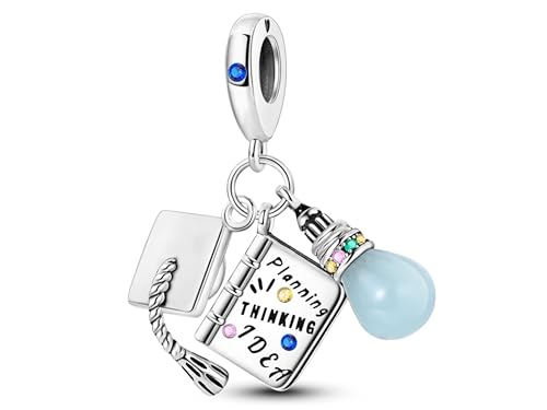 Streetculture Leuchtend Akademiker Doktor Hut Studium Universität Anwalt - Charm 925 Silber Bettelarmband Anhänger Zubehör Geschenk Sterlingsilber 2614 von Streetculture