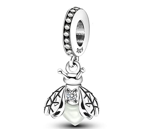 Streetculture Leuchtend Käfer Glühwürmchen - Charm 925 Silber Bettelarmband Anhänger Schmuck Geschenk Sterlingsilber von Streetculture