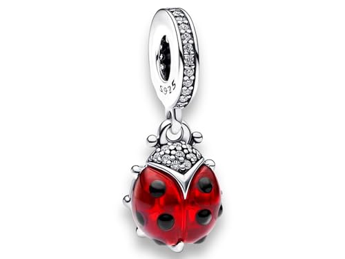 Streetculture Marienkäfer Rot Hoffnung Glück Schmuck Charm Anhänger aus Sterling 925 Silber für Bettelarmband Sammelband Anhänger Kette (2327) von Streetculture