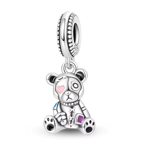 Streetculture Niedlicher Vintage-Stil Teddybär Bär Teddy Familie Freunde Freundschaft Liebe - Charm 925 Silber - Bettelarmband Anhänger Schmuck Zubehör Sterlingsilber Streetculture Niedlicher Vintage-Stil Teddybär Bär Teddy Familie Freunde Freundschaft Liebe - Charm 925 Silber - Bettelarmband Anhänger Schmuck Zubehör Sterlingsilber von Streetculture