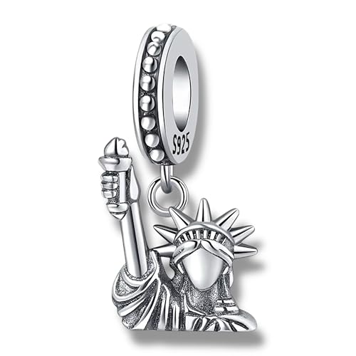 Streetculture USA New York City Freiheitsstatue Sehenswürdigkeiten Urlaub - Charm 925 Silber Bettelarmband Anhänger Zubehör Sterlingsilber von Streetculture