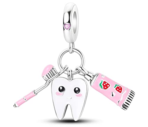 Streetculture Zahn Zahnarzt Zahnersatz Zahntechniker Zahnpflege Set - Charm 925 Silber Bettelarmband Anhänger Schmuck Streetculture Zahn Zahnarzt Zahnersatz Zahntechniker Zahnpflege Set - Charm 925 Silber Bettelarmband Anhänger Schmuck von Streetculture