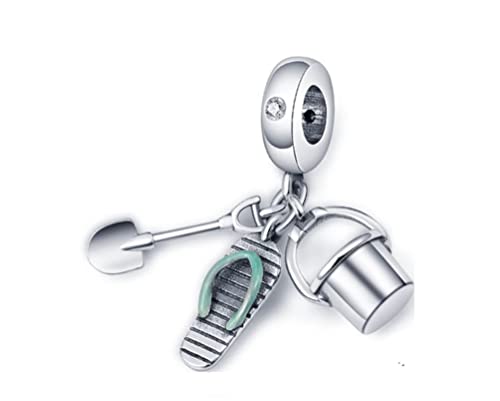 Urlaub Strand Sandburg Eimer Schaufel - Bettelarmband Anhänger Schmuck Dekoration Zubehör Geschenk Sterlingsilber 925 Urlaub Strand Sandburg Eimer Schaufel - Bettelarmband Anhänger Schmuck Dekoration Zubehör Geschenk Sterlingsilber 925 von Streetculture