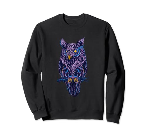 Niedliche große Eulen künstlerische niedliche Eule Damen Herren Grafik Sweatshirt Niedliche große Eulen künstlerische niedliche Eule Damen Herren Grafik Sweatshirt von Streetwear Colorful Art mosaic