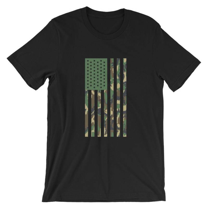 Usa-Camo-Flagge - Kurzarm-Unisex T-Shirt von StreetwearByYoshi
